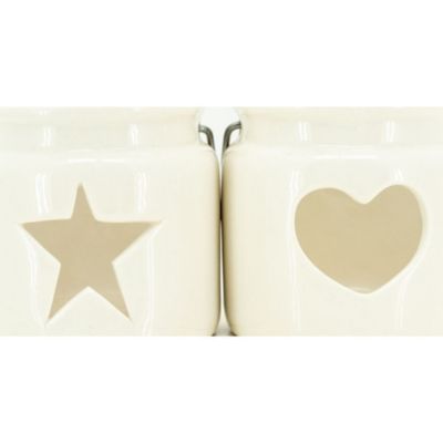 Photophore en verre teinté Noel (Lot de 2)
