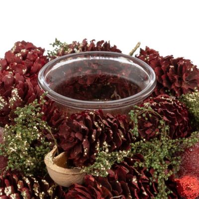 Feeric Christmas - Photophore Pomme de Pin en verre H 9 cm collection