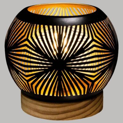 Photophore "Raja" boule LED métal D15cm - Atmosphera Créateur d'intérieur