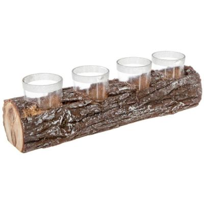 Photophore rondin de bois - feeric lights & christmas
