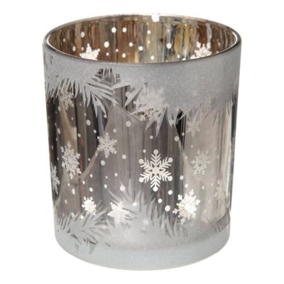 Atmosphera photophore en verre + corde raffia 26cm pas cher