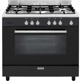 Piano de cuisson gaz 109l 5 feux noir Glem GE960CMBK2