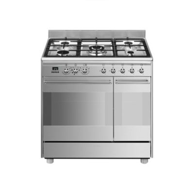 Piano de cuisson gaz 79L Concerto L. 90 x H. 90 cm SCB92MX8 Smeg inox