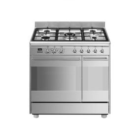 Piano de cuisson gaz 79L Concerto L. 90 x H. 90 cm SCB92MX8 Smeg inox