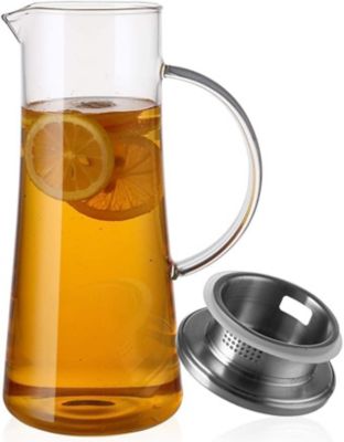 Pichet en Verre de 1,5 L avec Couvercle