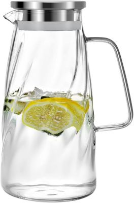 Pichet en Verre de 1,7 L avec Couvercle