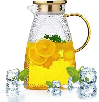 Pichet en Verre de 1,8 L Résistant à la Chaleur