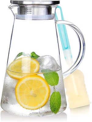 Pichet en verre résistant à la chaleur 2 L