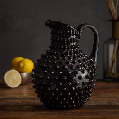 Pichet noir pointe de diamant 2L 19x17x23cm