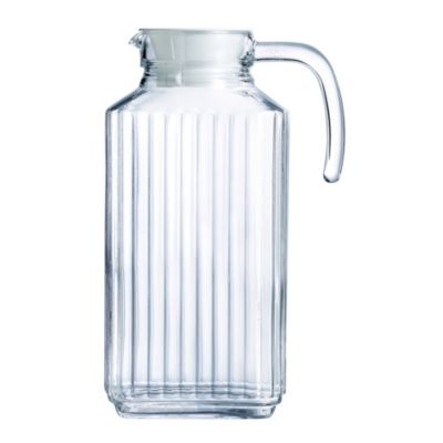 Pichet quadro avec bouchon  1,7 l blanc