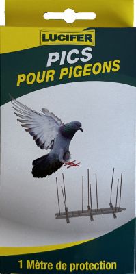 Pics anti-pigeons en inox 1 m Lucifer