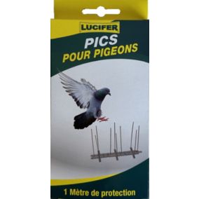 Pics anti-pigeons en inox 1 m Lucifer