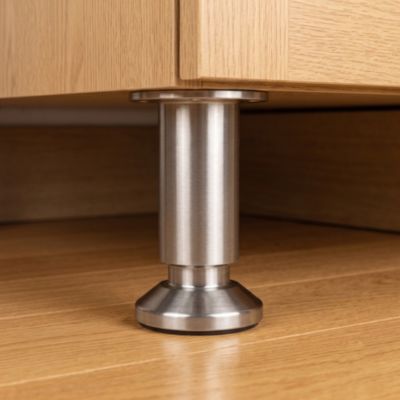 Pied ajustable Diall ø38 x 100-118 mm aluminium