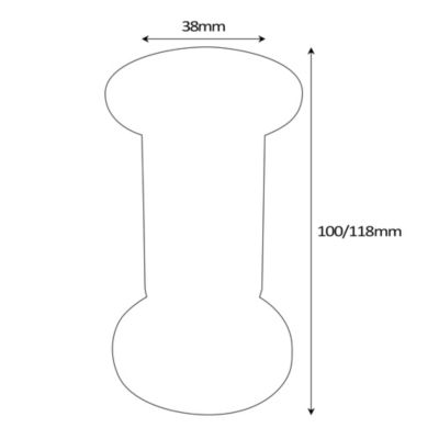 Pied ajustable Diall ø38 x 100-118 mm aluminium