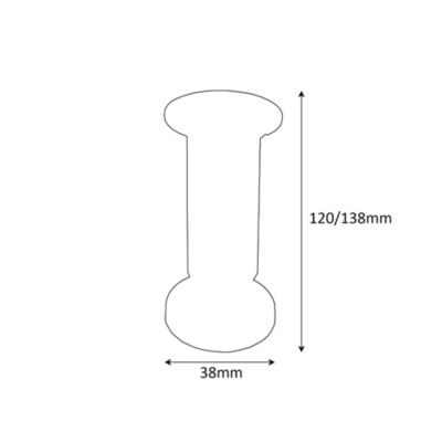 Pied ajustable Diall ø38 x 120-138 mm aluminium