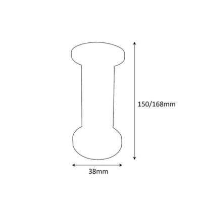 Pied ajustable Diall ø38 x 150-168 mm aluminium mat