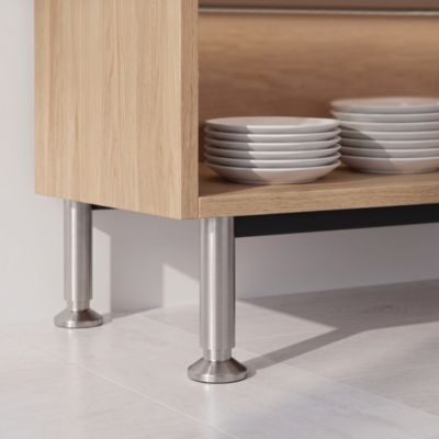 Pied ajustable Diall ø38 x 150-168 mm aluminium