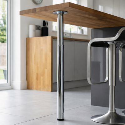 Pied ajustable Diall ø60 x H. 700-1000 mm chrome