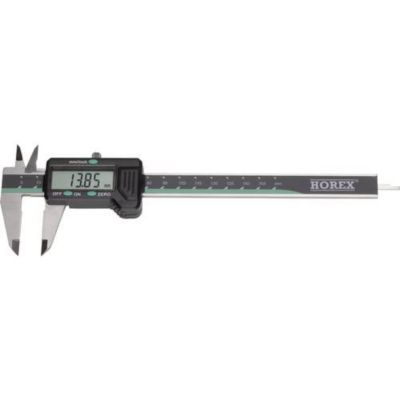 Pied à coulisse numérique 150 mm Horex 2211216 calibré d'usine, acier inoxydable trempé