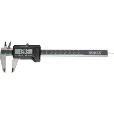 Pied à coulisse numérique 200 mm Horex 2211218 étalonné d'usine, acier inoxydable trempé.