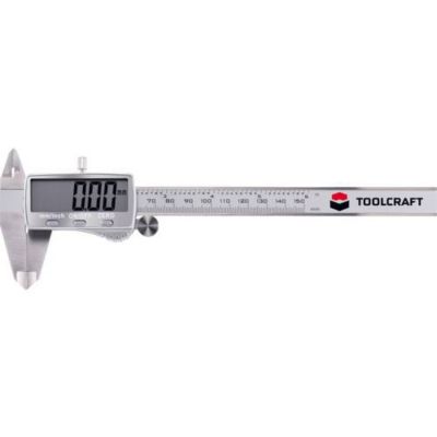 Pied à coulisse numérique TOOLCRAFT TO-5664642 DIN EN 862 0-150 mm, précision 0,03 mm
