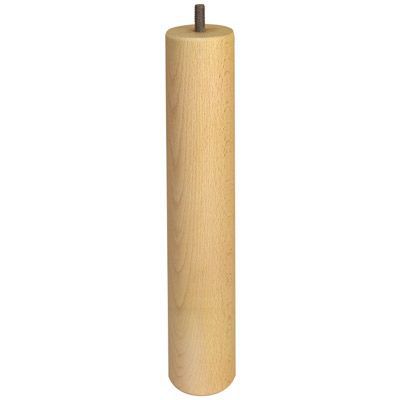 Pied cylindrique ø50 x 360 mm en hêtre