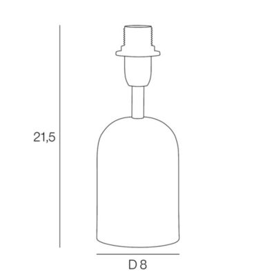 Pied de lampe à poser Ibiza en verre Bilbo touch marron foncé Corep Ø8 x H.21.5cm