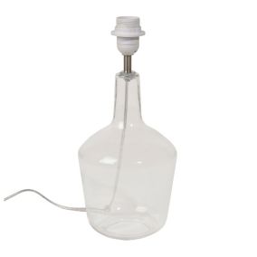 Pied de lampe à poser Ibiza en verre transparent Corep Ø17 x 37cm