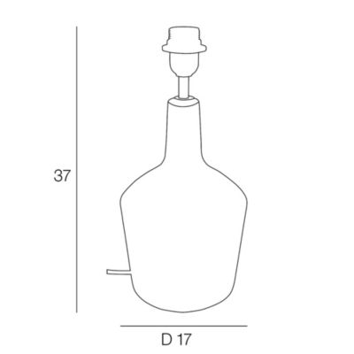 Pied de lampe à poser Ibiza en verre transparent Corep Ø17 x 37cm