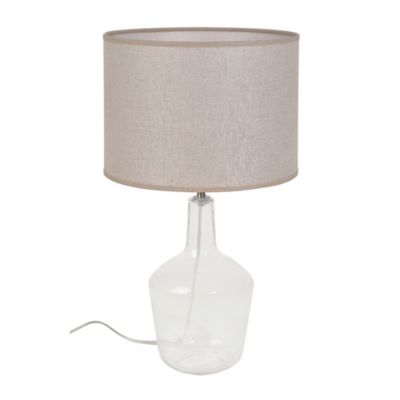 Pied de lampe à poser Ibiza en verre transparent Corep Ø17 x 37cm