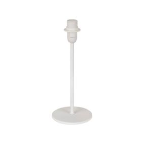 Pied de lampe à poser métallique blanc Corep Ø11 x H.27cm