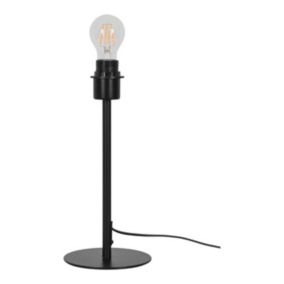 Pied de lampe à poser noir E27 Ø15 x H.33cm 25W GoodHome Willet