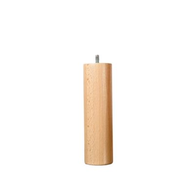Pied de lit cylindrique en bois 20 cm - Naturel  - Unité