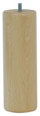 Pied de lit cylindrique H. 200 mm x ø70 mm verni