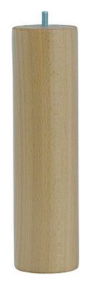Pied de lit cylindrique H. 250 mm x ø70 mm verni
