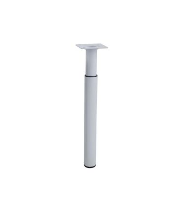 Pied de lit réglable en aluminium blanc Bar Plus H. 24 / 38 x L. 3 cm
