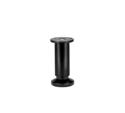Pied de lit réglable en aluminium noir Bar Plus H. 12 / 13,5 x L. 5,8 cm