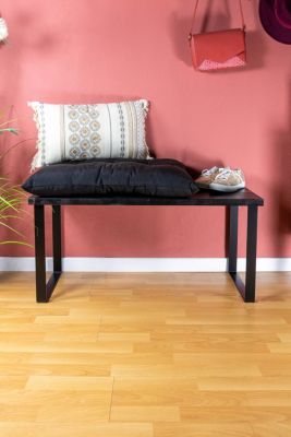 Pied de meuble cadre en acier noir Cime H. 40 cm