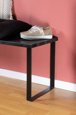 Pied de meuble cadre en acier noir Cime H. 40 cm