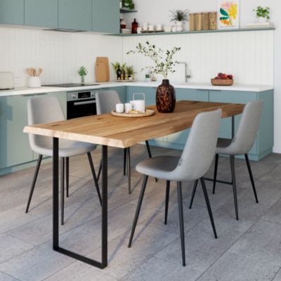 Pied de meuble cadre en acier noir Cime H. 71 cm