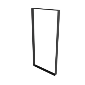 Pied de meuble cadre en acier noir Interges H. 85 cm