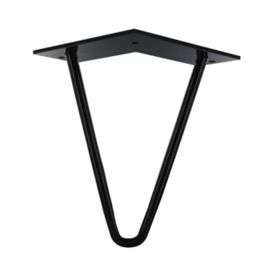 Pied de meuble en triangle en acier noir Cime H. 16 cm