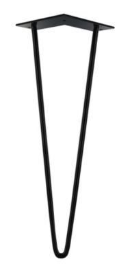Pied de meuble en triangle en acier noir Cime H. 40 cm