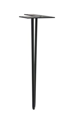 Pied de meuble en triangle en acier noir Cime H. 40 cm