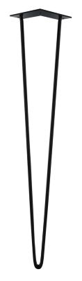 Pied de meuble en triangle en acier noir Cime H. 71 cm