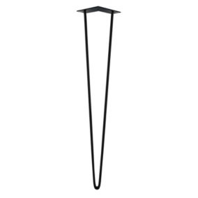 Pied de meuble en triangle en acier noir Cime H. 71 cm
