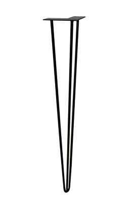 Pied de meuble en triangle en acier noir Cime H. 87 cm