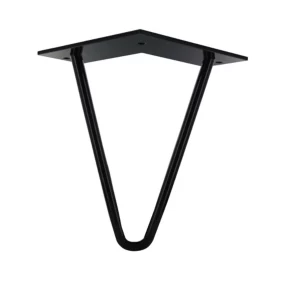 Pied de meuble en triangle en acier noir Interges H. 16 cm