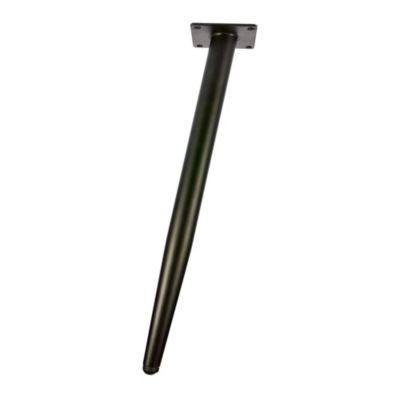 Pied de meuble fuseau en acier noir Cime H. 41 cm