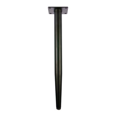 Pied de meuble fuseau en acier noir Cime H. 41 cm